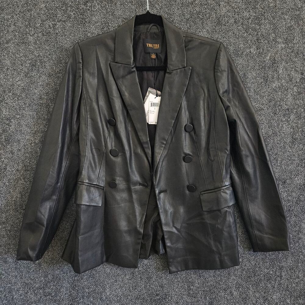 TRUTH by Republic Faux Leather Blazer Small – NWT